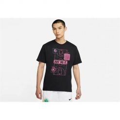 Koszulka sportowa męska Nike Just Do It. Czarne t-shirty sportowe męskie Nike, m, bez ramiączek. Za 209.99 zł.