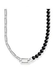 Thomas Sabo Srebrny naszyjnik z cyrkoniami - dł. 55 cm rozmiar: onesize. Szare naszyjniki damskie thomas sabo, srebrne. Za 719.95 zł.