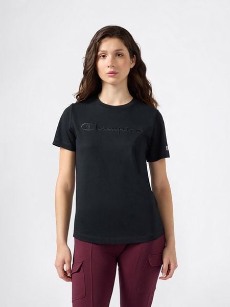 Champion Koszulka w kolorze czarnym rozmiar: XXL. Czarne bluzki damskie CHAMPION, xxl, bez wzorów, z bawełny, bez kołnierzyka. Za 61.31 zł.