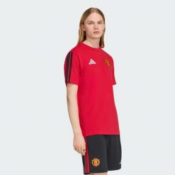 Koszulka DNA Manchester United. Czarne t-shirty sportowe męskie Adidas, m, z bawełny, bez ramiączek, do piłki nożnej. Za 139.00 zł.