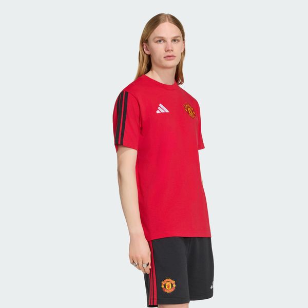 Koszulka DNA Manchester United. Czarne t-shirty sportowe męskie Adidas, m, z bawełny, bez ramiączek, do piłki nożnej. Za 139.00 zł.