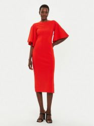 Ted Baker Sukienka dzianinowa Lounia 266260 Pomarańczowy Slim Fit. Brązowe sukienki damskie Ted Baker, bez wzorów, z dzianiny, bez kołnierzyka, bez ramiączek. Za 659.99 zł.