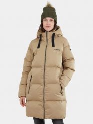 Płaszcz Zimowy Damski Fundango Vanessa. Brązowe płaszcze damskie Fundango, na zimę, m, bez wzorów, z materiału, eleganckie. Za 499.00 zł.