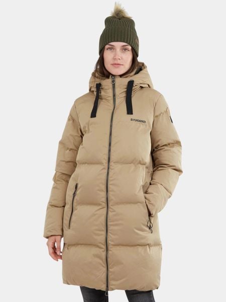 Płaszcz Zimowy Damski Fundango Vanessa. Brązowe płaszcze damskie Fundango, na zimę, m, bez wzorów, z materiału, eleganckie. Za 499.00 zł.