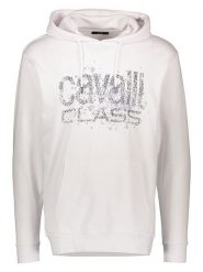 Cavalli CLASS Bluza w kolorze białym rozmiar: M. Białe bluzy z kapturem męskie Cavalli Class, m, z bawełny. Za 140.53 zł.