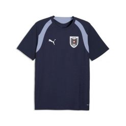 Męska koszulka treningowa reprezentacji Austrii PUMA. Niebieskie t-shirty sportowe męskie Puma, l, bez ramiączek, do piłki nożnej. Za 219.00 zł.