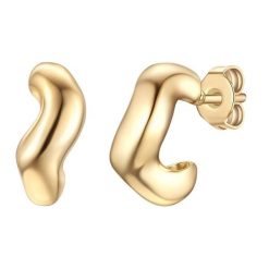 Yokoamii Kolczyki z mosiadzu w zlocie 1 ct Damski. Żółte kolczyki damskie Yokoamii, z mosiądzu. Za 129.99 zł.