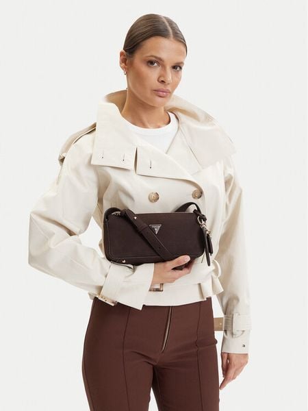 Guess Torebka Isobel Mini 00003059 27682 Brązowy. Brązowe torebki klasyczne damskie Guess, z aplikacjami, ze skóry, bez dodatków. Za 371.99 zł.