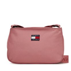 Torebka Tommy Jeans. Czerwone torebki klasyczne damskie Tommy Jeans, bez wzorów, z jeansu, bez dodatków. Za 189.99 zł.