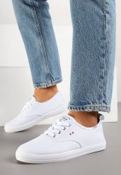 Białe Tenisówki Vices w Klasycznym Stylu Gallriva. Białe trampki i tenisówki damskie Born2be, bez wzorów. Za 44.99 zł.