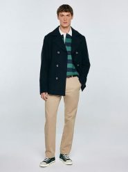 BIG STAR Płaszcz przejściowy w kolorze granatowym rozmiar: L. Niebieskie płaszcze męskie Big Star, l, bez wzorów, retro. Za 269.99 zł.