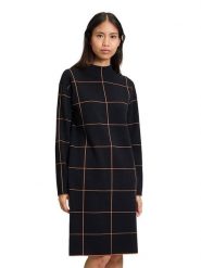 Betty Barclay Sukienka dzianinowa w kolorze czarno-brązowym rozmiar: 40. Czarne sukienki damskie Betty Barclay, bez wzorów, z dzianiny, bez kołnierzyka, bez ramiączek, midi. Za 100.52 zł.