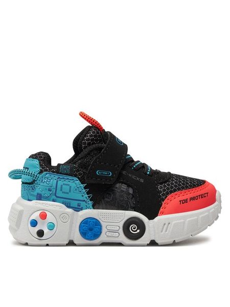 Skechers Sneakersy Lil Gametronix 402262N/BKMT Czarny. Czarne buty sportowe chłopięce Skechers, z materiału, bez zapięcia. Za 129.99 zł.