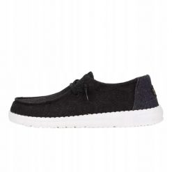 HEYDUDE Damskie Mokasyny Wendy Eyelet Lace. Czarne mokasyny damskie Hey dude, z materiału. Za 199.00 zł.