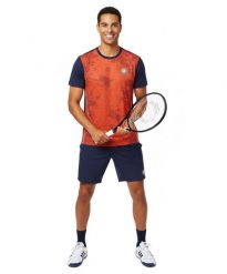 T-shirt Roland Garros Performance. Niebieskie t-shirty męskie ROLAND GARROS, xl, bez wzorów, z materiału, bez kołnierzyka. Za 186.50 zł.