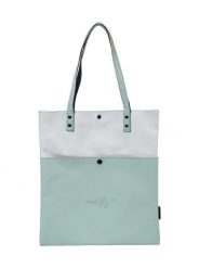 Torebka stylowa i pojemna – miętowa / jasnoszara 3L Meatfly. Niebieskie torebki klasyczne damskie Meatfly, bez wzorów, z materiału, bez dodatków. Za 135.99 zł.