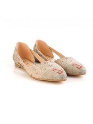 Goby Baleriny w kolorze beżowym ze wzorem rozmiar: 35. Brązowe baleriny damskie Goby, bez wzorów, bez obcasa. Za 173.99 zł.