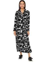 Heine Sukienka w kolorze czarno-kremowym rozmiar: 48. Czarne sukienki damskie Heine, na co dzień, bez wzorów, z wiskozy, bez kołnierzyka, bez ramiączek, maxi, proste. Za 83.03 zł.