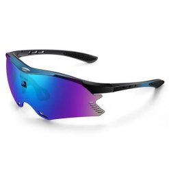 Okulary przeciwsłoneczne UV400 AntiUV w kolorze niebieskim / Niebieskie soczewki. Niebieskie okulary przeciwsłoneczne damskie WEST BIKING. Za 71.60 zł.