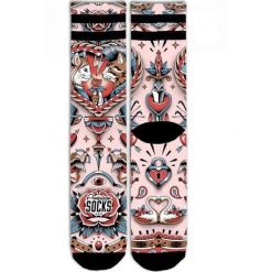 Skarpety American Socks Feline Hearts wielokolorowe. Skarpetki męskie AMERICAN SOCKS, bez wzorów. Za 118.40 zł.