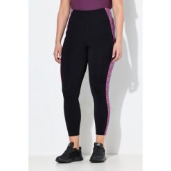 Damskie Legginsy sportowe wąska nogawka kieszenie materiał z recyklingu. Czarne legginsy damskie Ulla Popken, plus size, bez wzorów, z elastanu. Za 239.99 zł.