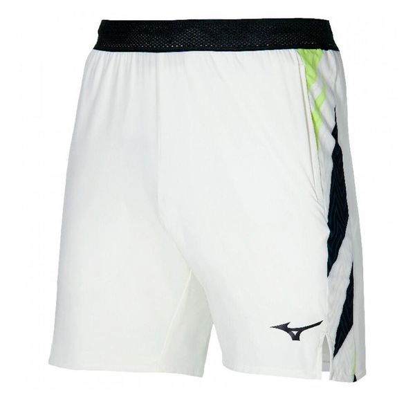 Spodenki tenisowe Mizuno Amplify. Białe szorty męskie Mizuno, bez wzorów, sportowe. Za 227.00 zł.