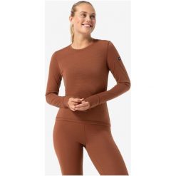 Koszulka termoaktywna z długim rękawem damska SUPER.NATURAL W Tundra 175 LS. Brązowe bielizna termoaktywna damska Super.natural, l, bez wzorów. Za 349.99 zł.