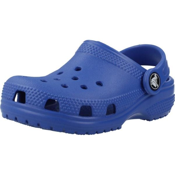Sandały CROCS CLASSIC CLOG T Niebieski. Niebieskie sandały damskie Crocs, z materiału, bez zapięcia. Za 169.99 zł.