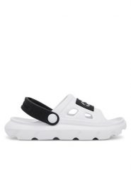 Calvin Klein Jeans Sandały V1X2-83025-0083X S Biały. Białe sandały chłopięce Calvin Klein Jeans, z jeansu, bez zapięcia. Za 129.99 zł.