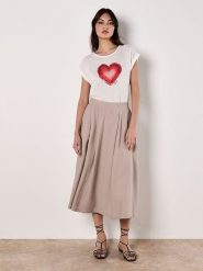 Apricot Koszulka w kolorze białym rozmiar: XL. Białe bluzki damskie Apricot, xl, bez wzorów, bez kołnierzyka, bez ramiączek. Za 43.99 zł.