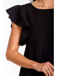 Awama Sukienka w kolorze czarnym rozmiar: M. Czarne sukienki damskie Awama, m, bez wzorów, bez kołnierzyka, bez ramiączek, mini, rozkloszowane. Za 127.99 zł.