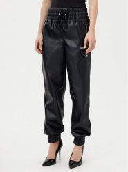 Karl Lagerfeld Jeans Spodnie z imitacji skóry A1W10059 Czarny Regular Fit. Czarne jeansy damskie Karl Lagerfeld Jeans, bez wzorów, z jeansu. Za 419.99 zł.