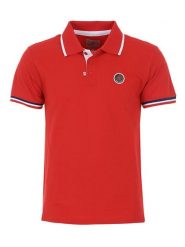 Peak Mountain Koszulka polo "Cody" w kolorze czerwonym rozmiar: M. Czerwone koszulki polo męskie Peak Mountain, m, z aplikacjami, z bawełny, bez ramiączek. Za 78.99 zł.