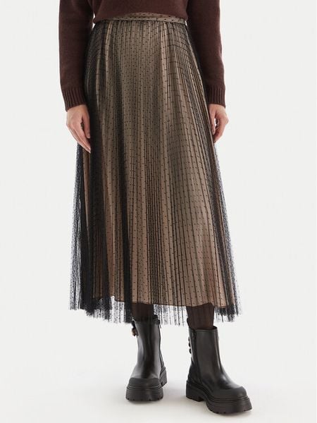 TWINSET Spódnica midi 252TT2023 Czarny Regular Fit. Czarne spódniczki damskie Twinset, bez wzorów, z syntetyku, midi. Za 1,059.00 zł.