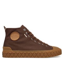 Trampki Palladium. Brązowe trampki i tenisówki męskie Palladium, bez wzorów, bez zapięcia. Za 399.99 zł.