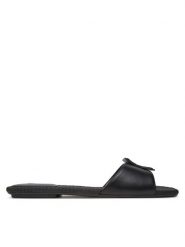 Armani Exchange Klapki XDP055 XV921 00002 Czarny. Czarne klapki damskie Armani Exchange, bez wzorów, ze skóry, bez obcasa. Za 501.23 zł.