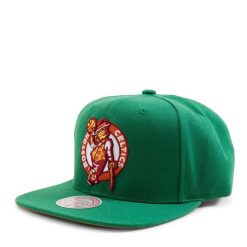 Czapka typu snapback Boston Celtics Like Mike. Zielone czapki męskie Mitchell & Ness, bez wzorów. Za 186.00 zł.