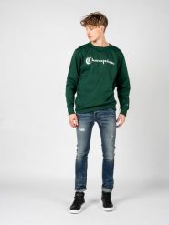 Champion Bluza "C-Neck" | HBGF88H586NJA | Mężczyzna | Zielony. Zielone bluzy bez kaptura męskie CHAMPION, m, z bawełny. W wyprzedaży za 129.00 zł.