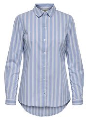 JDY Bluzka "Mio" w kolorze błękitnym rozmiar: 34. Niebieskie bluzki damskie JDY, bez wzorów, z bawełny, bez kołnierzyka, bez ramiączek. Za 66.47 zł.