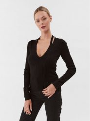 Guess Sweter W3BR30 Z2V42 Czarny Regular Fit. Czarne swetry klasyczne damskie Guess, xs, z wiskozy, bez kołnierzyka. Za 569.99 zł.
