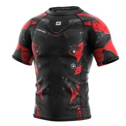 Koszulka Męska Rashguard MMA na Siłownię IRON FORCE. Czerwone bielizna termoaktywna męska EXTREME HOBBY, m, bez wzorów, z bawełny. Za 199.00 zł.