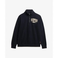 Sweter z zamkiem błyskawicznym Superdry Vintage Athletic. Niebieskie swetry męskie Superdry., na zimę, m, bez wzorów, z polaru, bez kołnierzyka. Za 351.55 zł.