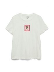 Vero Moda Koszulka w kolorze białym rozmiar: M. Białe bluzki damskie Vero Moda, m, bez wzorów, z bawełny, bez kołnierzyka. Za 75.69 zł.