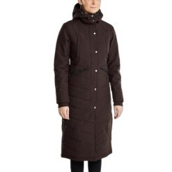 Długa kurtka puchowa z kapturem damska Montar Dicte. Brązowe kurtki damskie MONTAR, bez wzorów, z puchu, z kapturem. Za 1,182.50 zł.