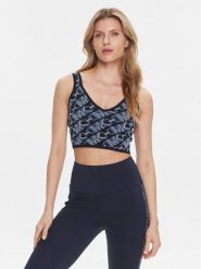 MICHAEL Michael Kors Top MR460U19Z6 Granatowy Slim Fit. Niebieskie topy damskie MICHAEL Michael Kors, l, bez wzorów, z wiskozy, bez kołnierzyka. Za 399.99 zł.