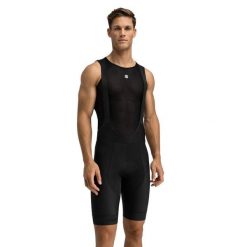 Męskie spodenki rowerowe z szelkami Kolarstwo Siroko SRX Elite. Czarne szorty męskie SIROKO, bez wzorów, z nylonu, sportowe. Za 422.00 zł.