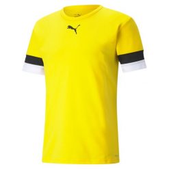 Koszulka piłkarska męska PUMA teamRISE Jersey. Brązowe t-shirty sportowe męskie Puma, m, z jersey, bez ramiączek, do piłki nożnej. Za 141.50 zł.