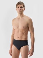 4F Kąpielówki męskie - czarne XL. Czarne kąpielówki męskie 4f, m, bez wzorów, z elastanu, do pływania. W wyprzedaży za 39.99 zł.