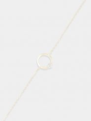 DIAMANTA Złota bransoletka "Yseult" z diamentami rozmiar: onesize. Żółte bransoletki damskie DIAMANTA, złote. Za 610.62 zł.