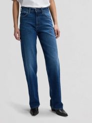 DAMSKIE SPODNIE LEE RIDER LOOSE NAVY CAST 112378933. Niebieskie spodnie materiałowe damskie Lee, bez wzorów, z jeansu. Za 219.99 zł.